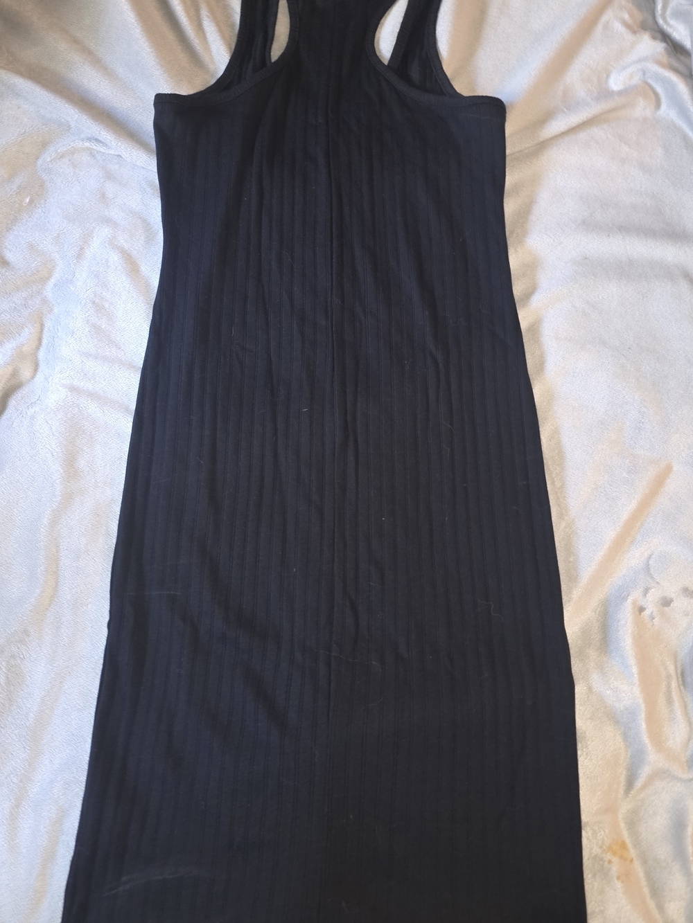 Almost Famous Black Ribbed Button-Front Tank Dress - Picture 3 of 3